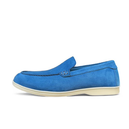 CHAUSSURE EN CUIR BLEU ROI